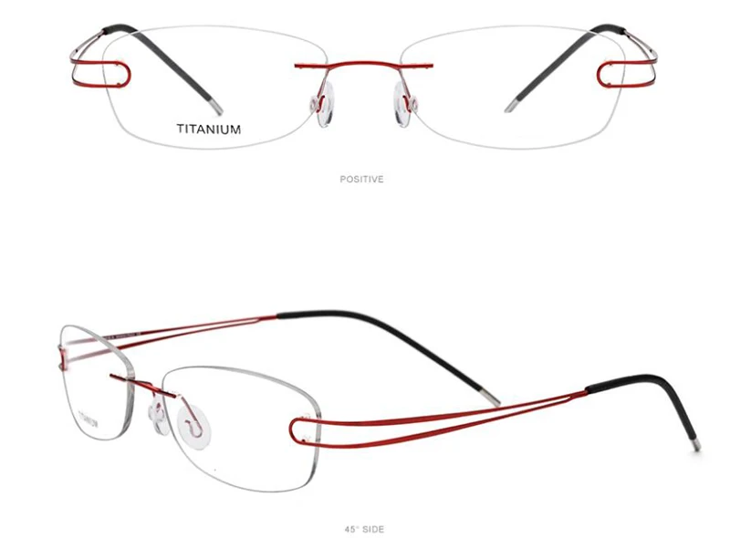 Титановые очки без оправы, оправа для женщин, ультралегкие оптические очки по рецепту для близорукости, женские очки без оправы, без винтов