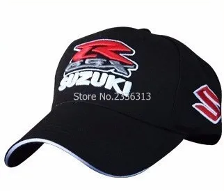 Черный классический стиль embroideried S R для SUZUKI Бейсболка Шляпа Мото Гонки на мотоциклах кепки фанатов кепки