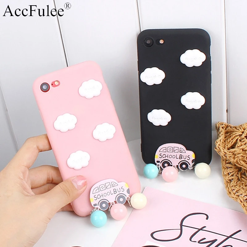 

Candy White Clouds Case For LG G3mini G4C Stylo 4 Stylus 3 Magna X Power V10 V20 V30 V40 V50 Q6A Q7 Q8 School Bus Pearl TPU Case
