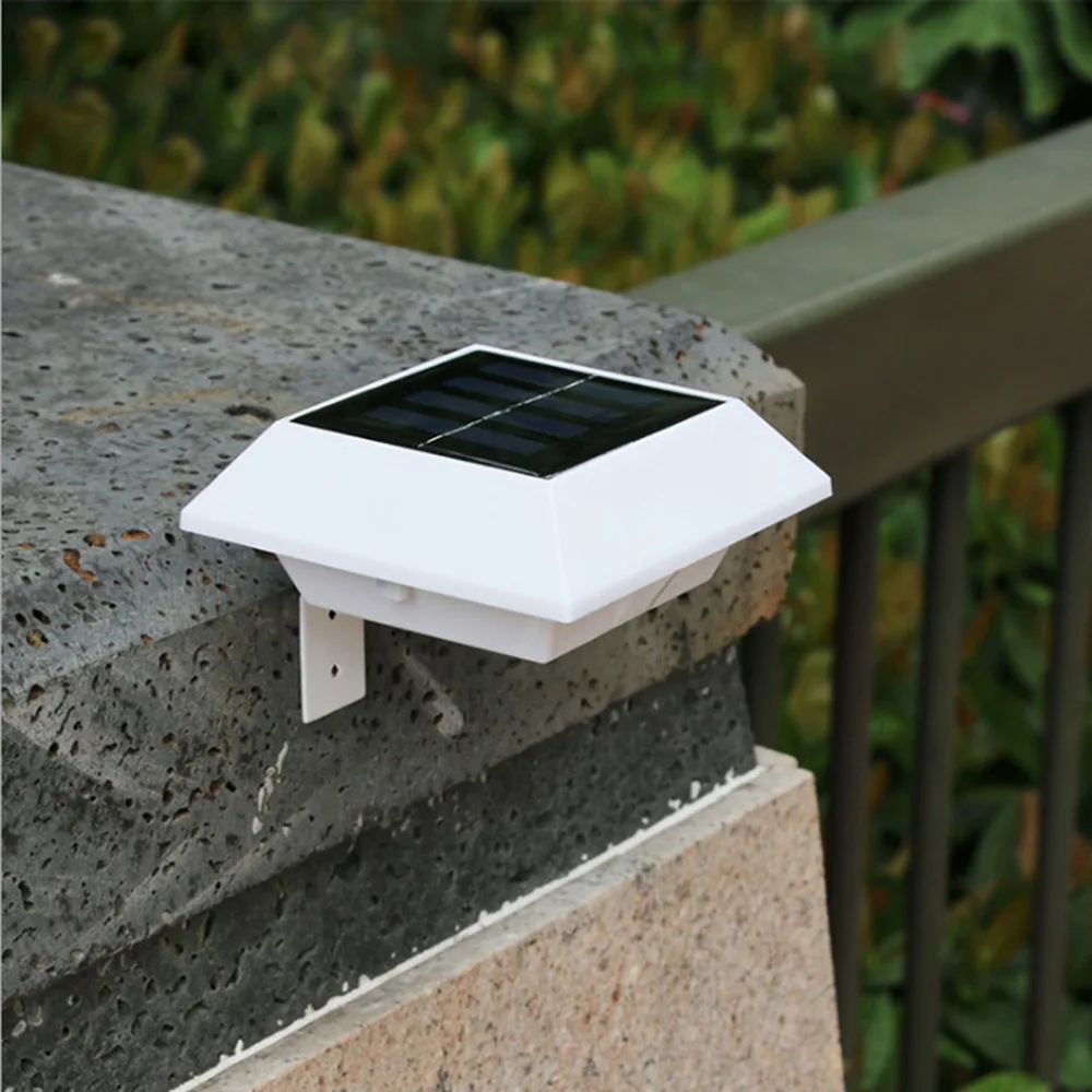 

New Version 4 LED Outdoor Square Led Wall Mounted Solar Light IP45 Waterproof Motion Sensor Garden Light Path Fence Lamp Quality