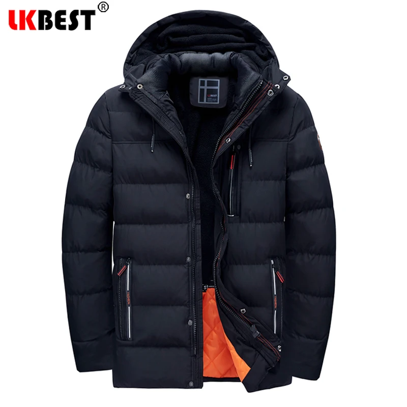 Men's  Jacket Long Parkas Winter Thick Cotton Men