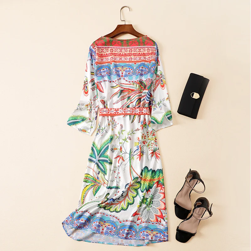 

WD06186 High quality New Fashion Women 2019 Summer Dress Luxury famous Brand European Design party style dress