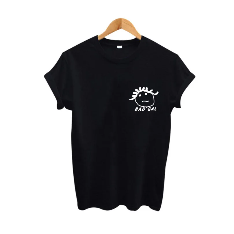 

Fashion Girls Cotton Tshirt White Black Tumblr Hipster Harajuku T-shirt Bad Girl Graphic Tees Women Tops Funny T Shirts Summer