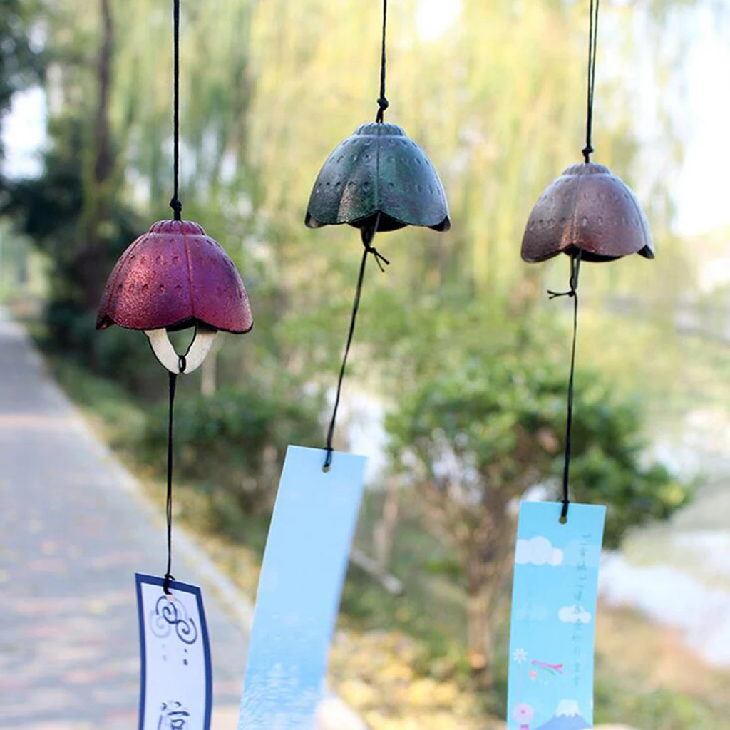 3 Pieces Traditional Japanese Furin Wind Chime Nambu Cast Iron Iwachu Bells