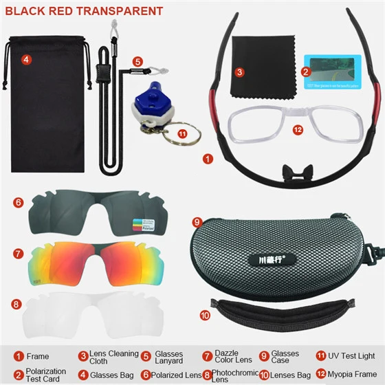 WEST BIKING фотохромные поляризованные велосипедные очки, обесцвечивающиеся очки для верховой езды, рыбалки, велосипедные солнцезащитные очки UV400, велосипедные очки - Цвет: blackred Transparent