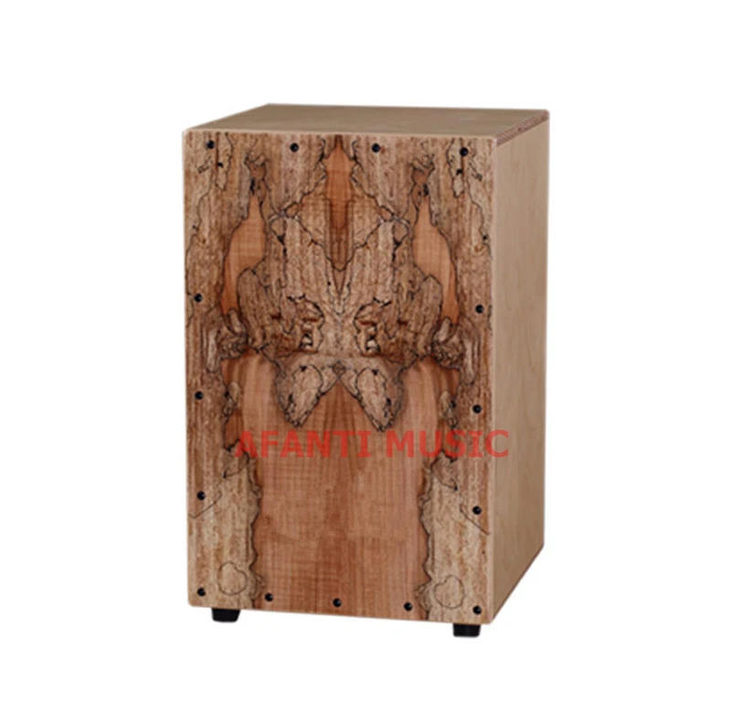 Afanti музыка тигр зерна клена/березы древесины/натуральный Cajon барабан(KHG-212