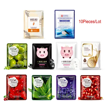 

IMAGES 10Pieces/Lot Plant Yogurt Bird Nest Facial Mask Moisturizing Hydrating Oil Control Black Mask Acne Treatment Skin Care
