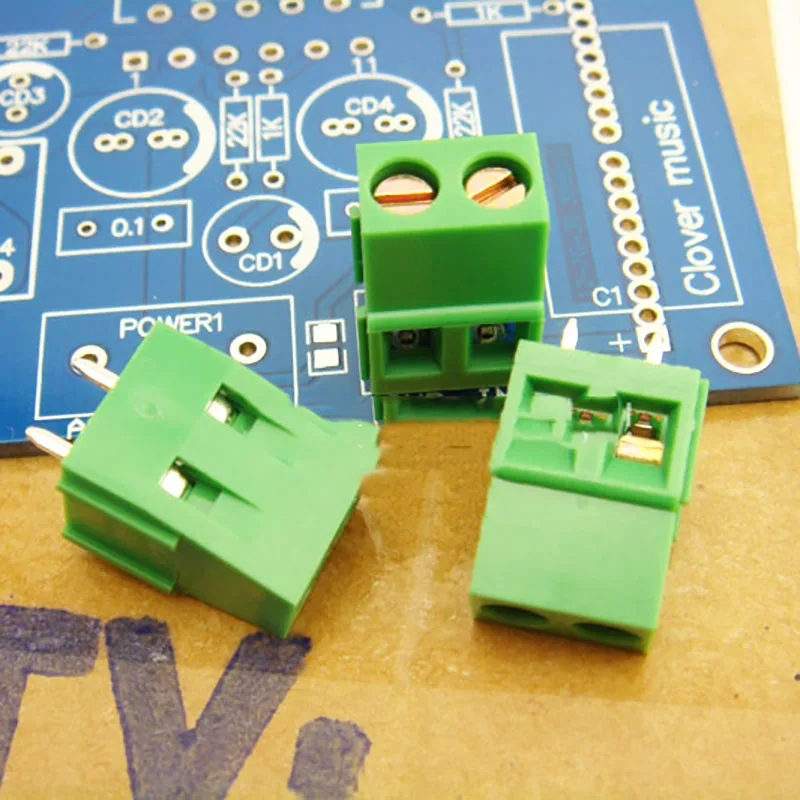 20 шт. 2 контакта 3 винт зеленая синяя Клеммная колодка PCB коннектор 5 мм