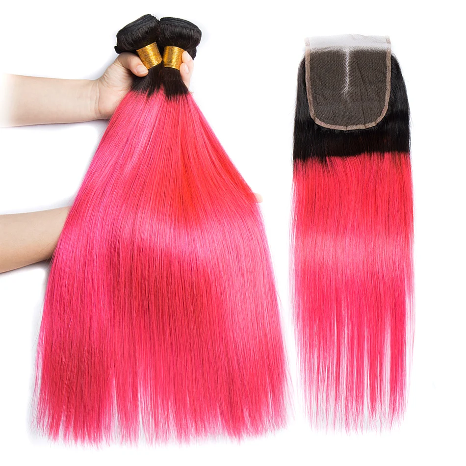 pink bundles with closure