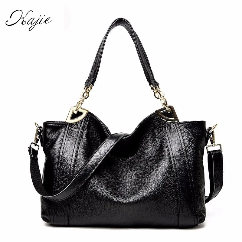 

2018 Genuine Leather Women Shoulder Bags High Quality Female Bag Large Capacity Luxury Handbags Fashion Designer Ladies Bags