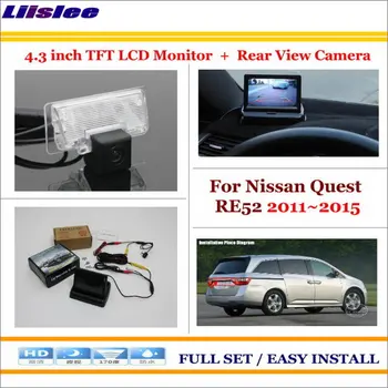 

Auto Camera For Nissan Quest RE52 2011-2015 Car Reverse Backup Rear Camera 4.3" TFT LCD Screen Monitor Parking System