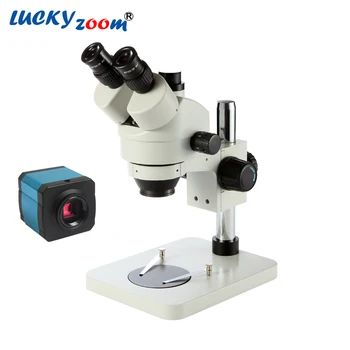 

Brand 7X-45X Trinocular Stereo Microscope HDMI 14MP Microscope Camera Trinocular Stereo Zoom Microscopio Fast Shipping