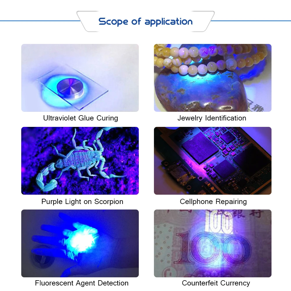 USB ультрафиолетовая отверждаемая лампа, светодиодный, черный светильник, светильник с зажимом, УФ-светильник, светильник, черный светильник, лампа для обнаружения пятен