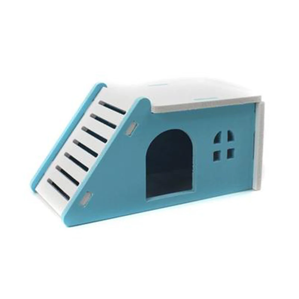

New /Green/Pink Wooden Hamster House Viewing Deck House for Pets hamsters chinchillas guinea-pig hamster nest with ladder