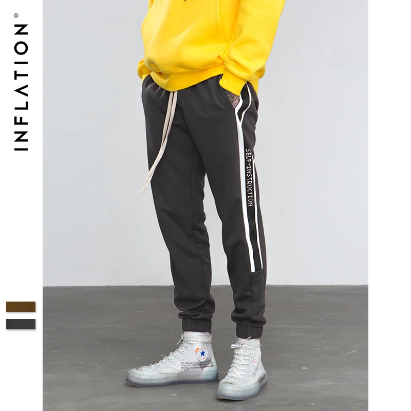 Buy INFLATION Men s High Street Fashion Hip Hop Elastic Waist Casual Cargo Pants Women Male Loose Harem Pants Jogger Trousers 8830W