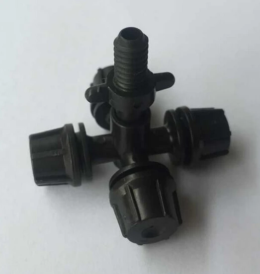 

100pcs-pack PE cross irrigation nozzle mist cooling spare parts hanging nozzle G4/7'' male thread