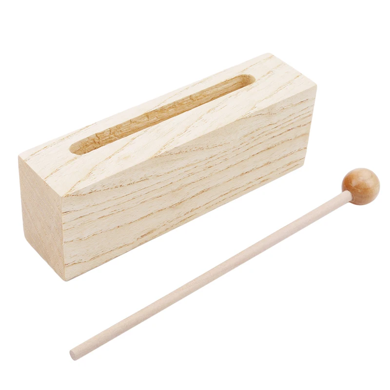 Новая деревянная перкуссия, деревянный блок с молотком, изысканная детская музыкальная игрушка, ударный инструмент, хороший рождественский подарок