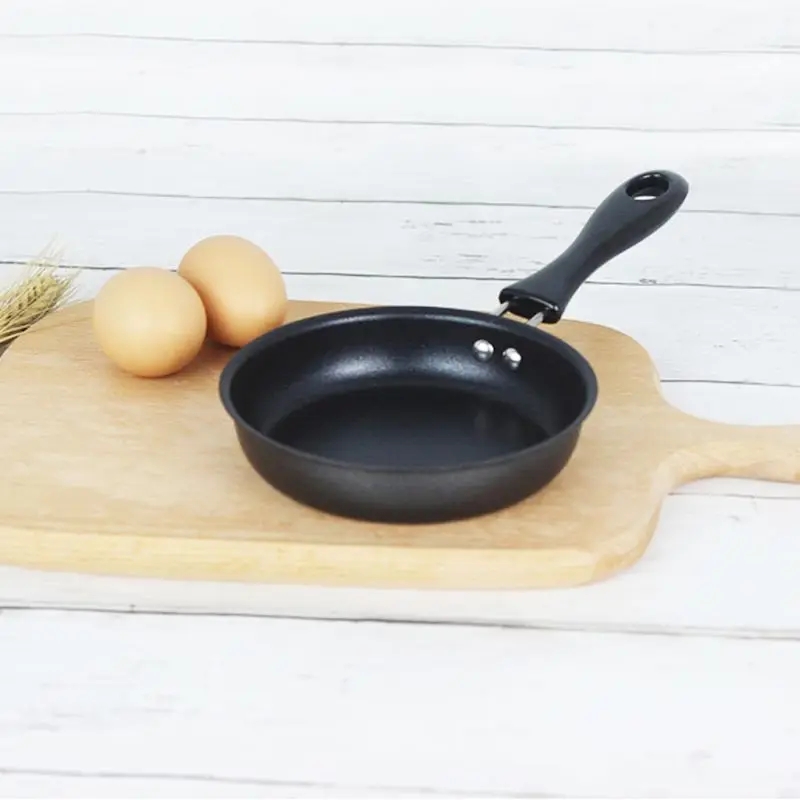 Мини Посуда для варки антипригарная железная сковорода DuPont покрытие портативная длинная ручка жареные яйца делая завтраки
