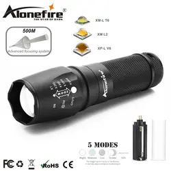 AloneFire X800 CREE XM-L T6 L2 светодиодный фонарь зум фонарь работа Camping прожектор AAA 18650 26650 Перезаряжаемые Батарея