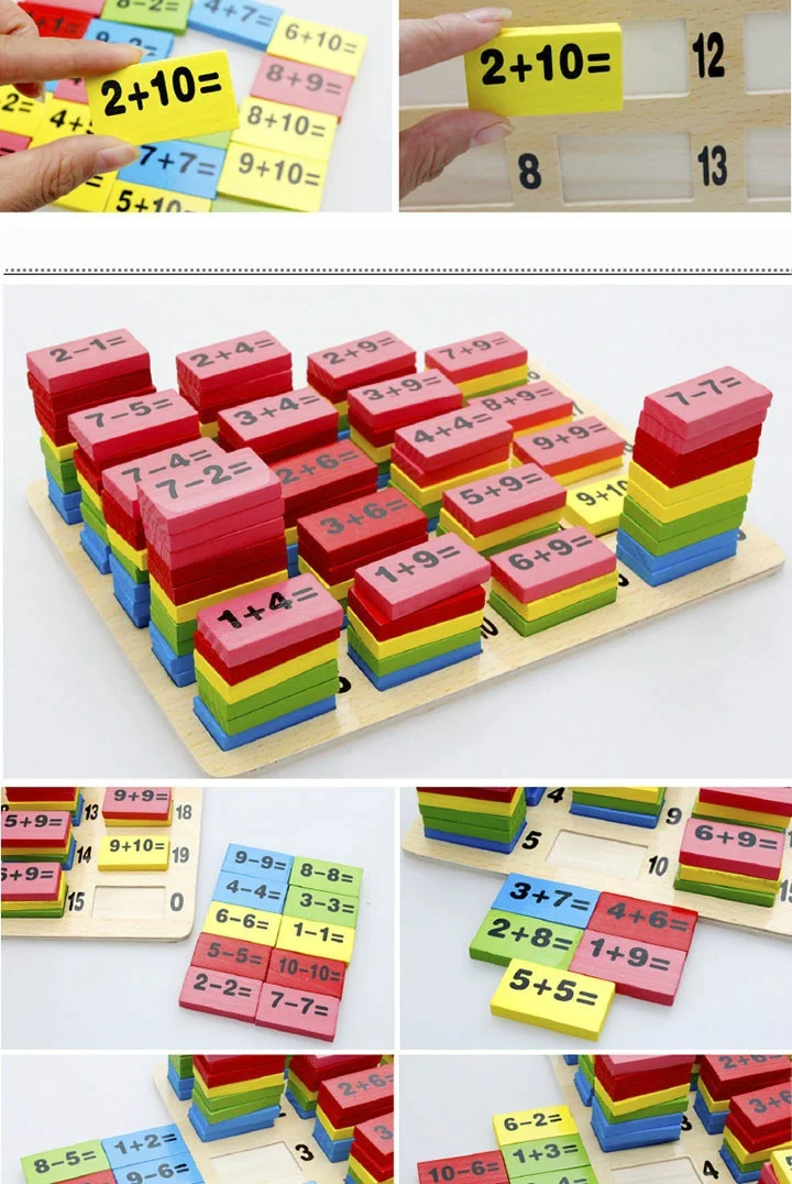 Детские деревянные часы с таблицей размножения, математические Обучающие Детские игрушки, подарок, математические игрушки для детей, Обучающие подарки на день рождения