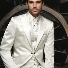 Индивидуальный заказ смокинг жениха Кот Groomsmen Пик нагрудные Свадебные/ужин Костюмы Best человек Жених(куртка+ Брюки для девочек+ галстук+ жилет) b477