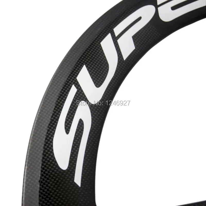 Excellent Full Carbon Fibre T700 Tri Spoke Wheel 65mm Depth 3 Spoke Wheel Road Bike Wheels Clincher Tubular Carbon Wheelset 5