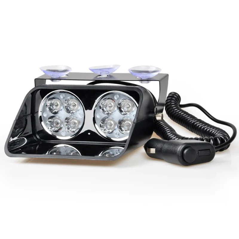 

12v 24w Car truck Motorcycle driving warning light 8 Led strobe flasher Fog lamp hazard signal Police Firemen Emergency lights