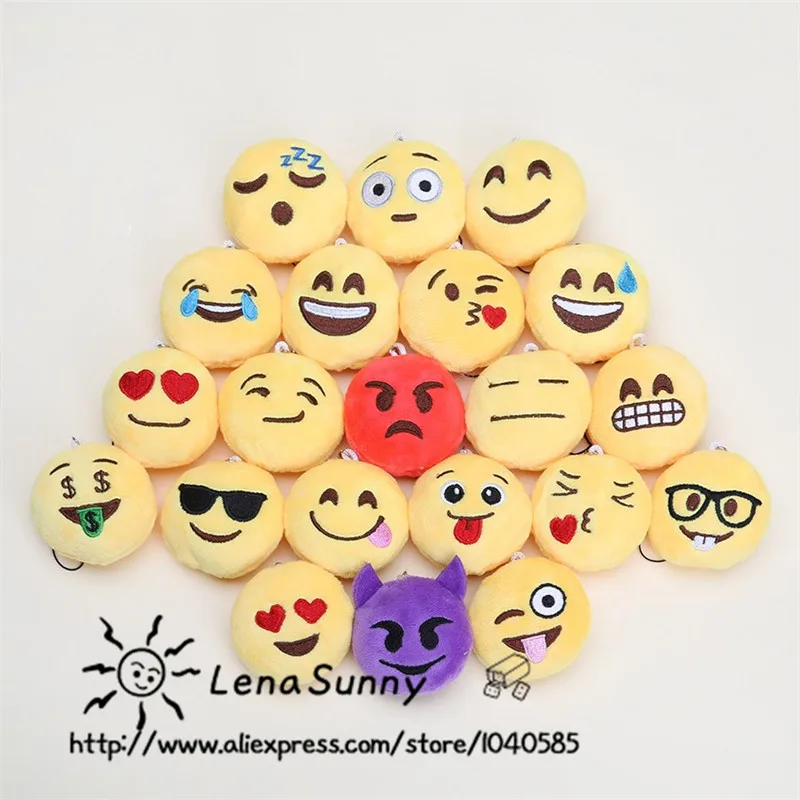 Buy 100pcs/lot 5cm*5cm Cute Soft Emoji Smile Emoticon