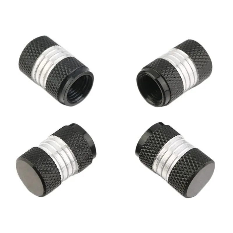 

Auto Accessories Universal 4Pcs Tire/Rim Valve/Wheel Air Port Dust Cover Stems Caps High quality chrome Aluminum For Car Styling
