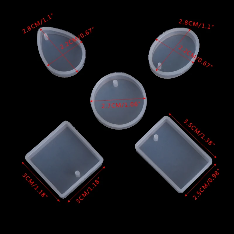 5 шт. DIY силиконовые формы ремесло формы для смолы ожерелье кулон ювелирных изделий инструмент
