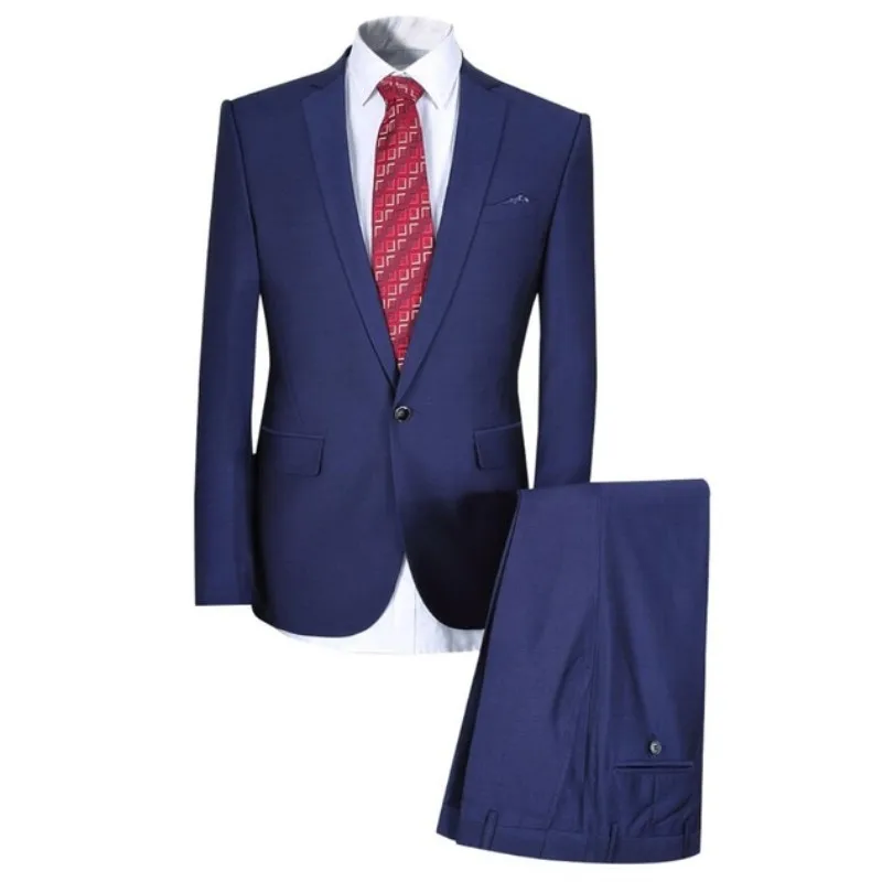 

One button 2 pioneer + pants classic suit men's business suits tuxedo Slim suit wedding men's dress party jacket + pants 556