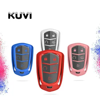 

TPU Remote Smart Key Cover Fob Case Shell For Cadillac ATS CT6 CTS DTS XT5 Escalade ESV SRX STS XTS ELR 2014 2015 2016 2017 2018