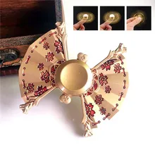 Ручной Спиннер Little Joe Fan с золотой головкой из цинкового сплава, металлический вращающийся Спиннер EDC для аутизма и СДВГ фокуса, стресс, кончик пальца, гироскоп, игрушка