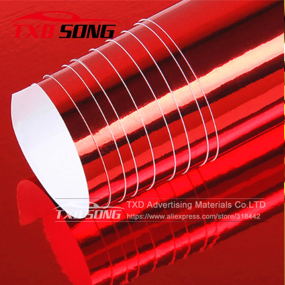 

Premium High stretchable Waterproof UV Protected red Chrome Mirror Vinyl Wrap Sheet Roll Film Car Sticker Decal Sheet