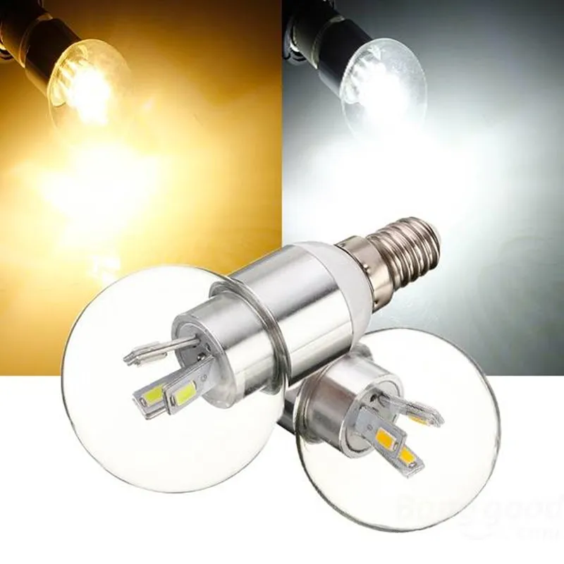 

50pcs/lot,DHL Free shipping!E14 E27 LED Bulb SMD5730 5W Global Shape Transparent Cover AC85-265V Warm White/White LED Bulb