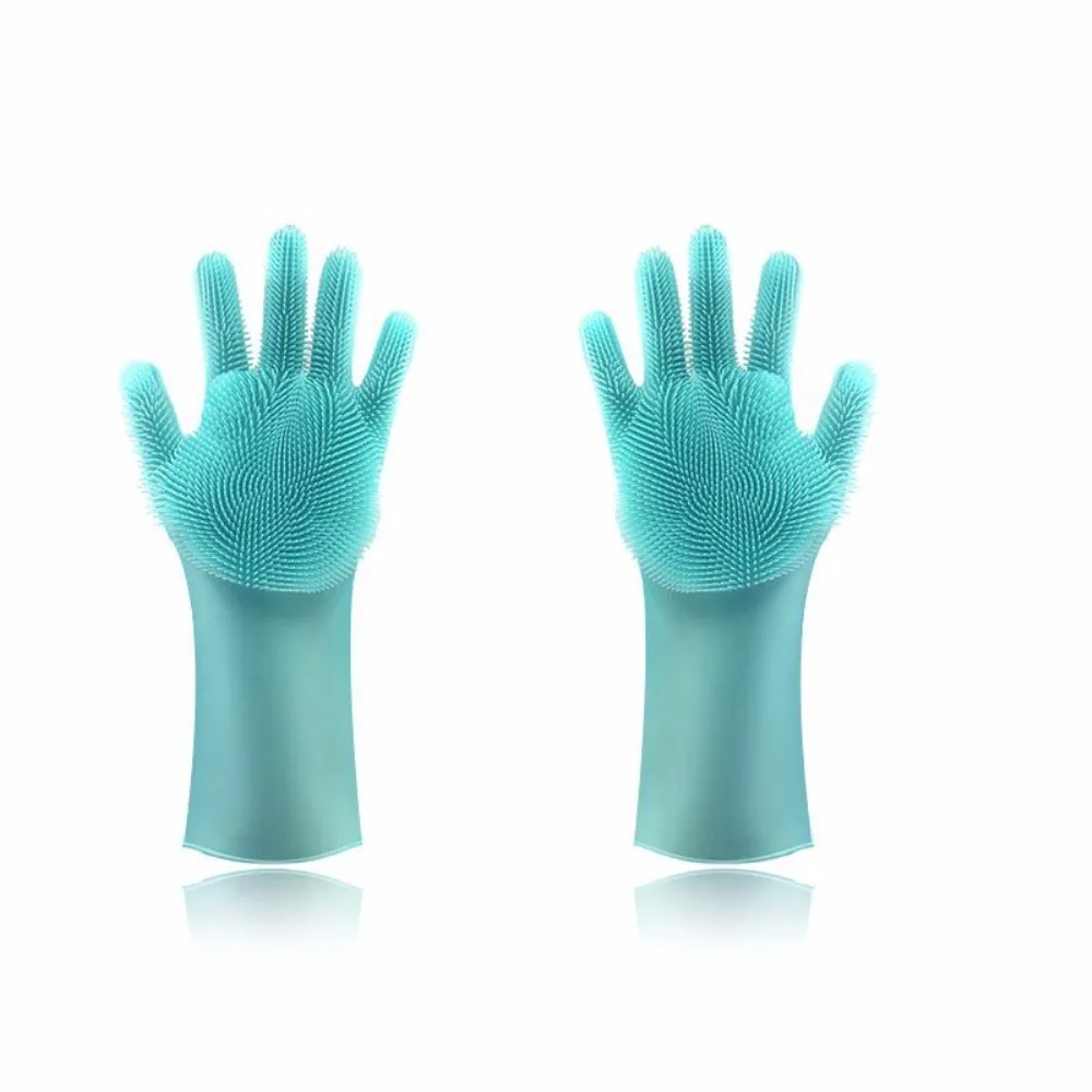 1 пара волшебных силиконовых перчаток для мытья посуды резиновые перчатки для мытья посуды бытовые инструменты для чистки щетка перчатки для автомобиля питомца