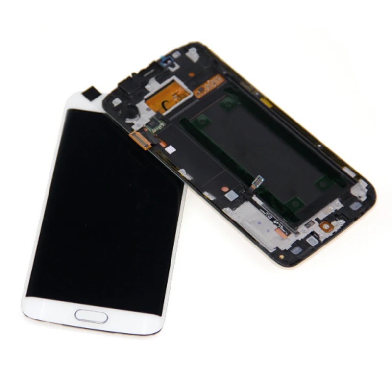 Для samsung Galaxy S6 Edge lcd G925 G925F дисплей сенсорный экран сборка Замена для samsung S6 Edge lcd - Цвет: WHITE