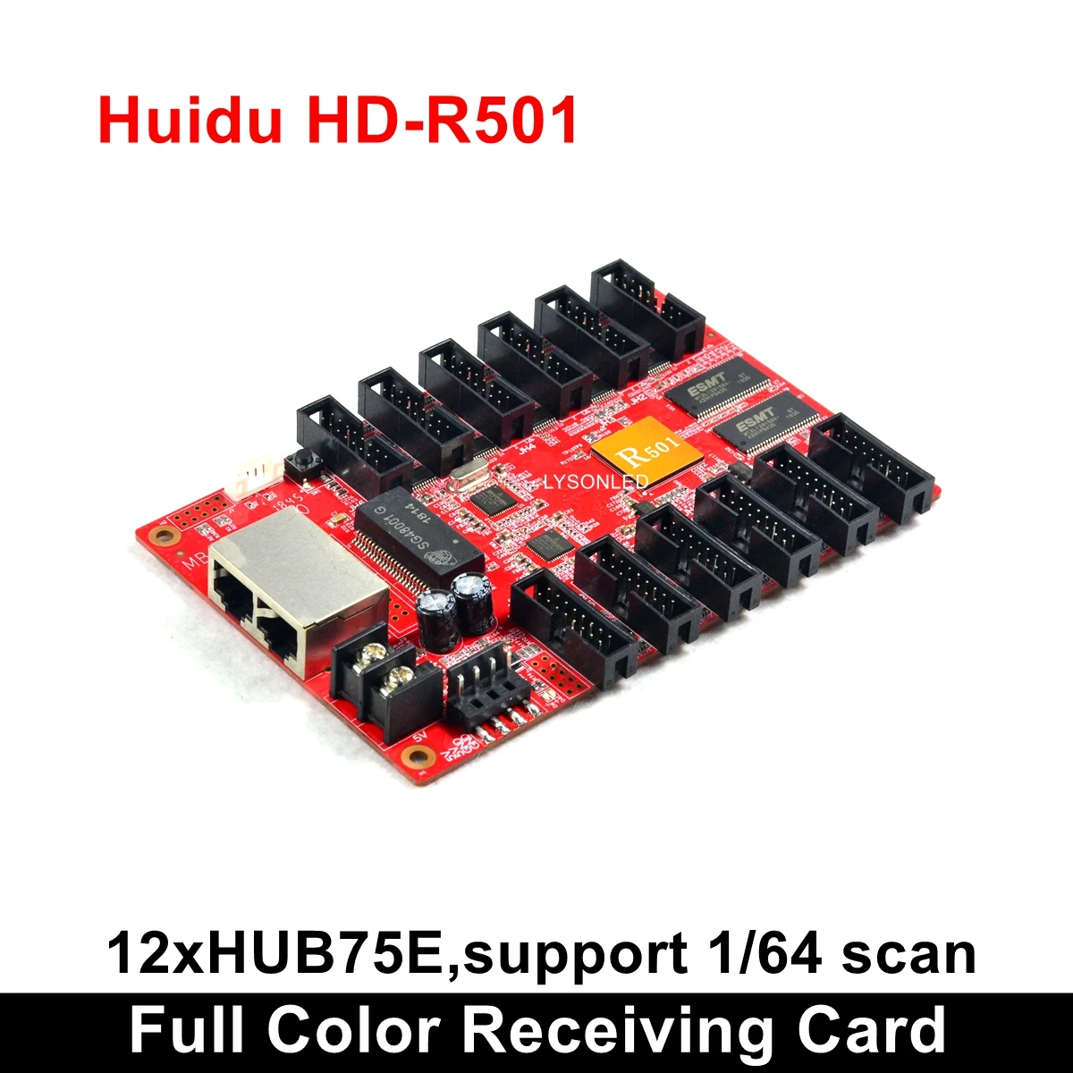 Huidu HD-R501 полный Цвет получения карты 12x Hub75 Порты Поддержка 1/32 просмотров светодиодный видео Дисплей (работа с C10C/HD-C35/HD-A3/HD-T901)