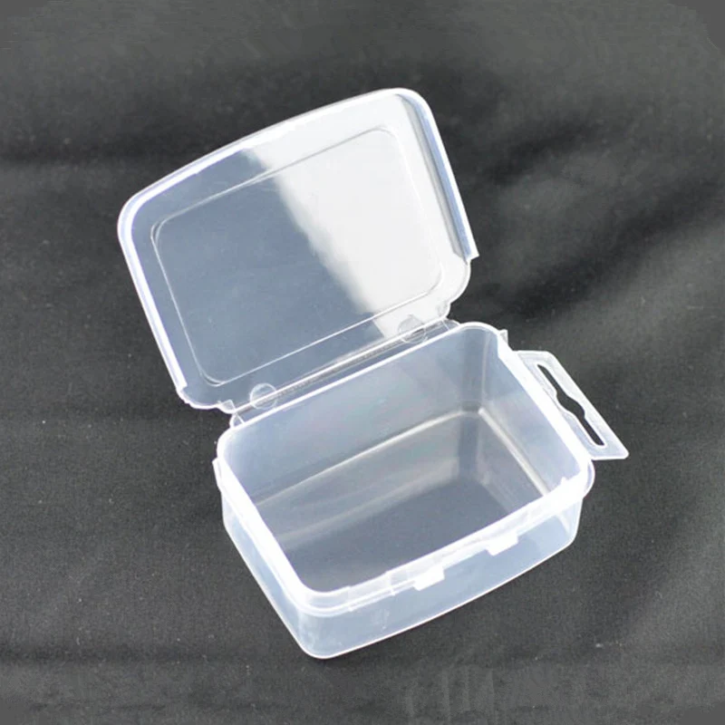 

Plastic Rectangle Jewelry Beads Charms Display Case Liquid Powder Carrring Container Storage Box 73x55x29mm