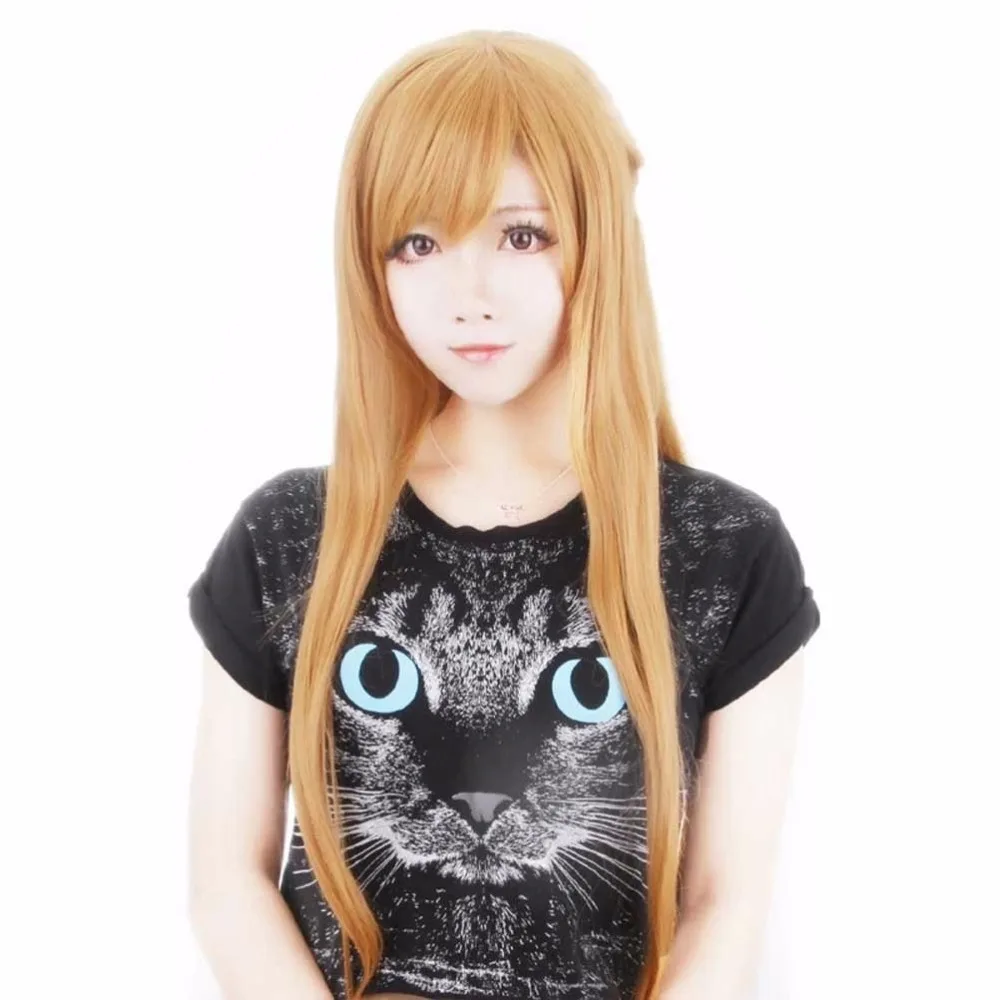 

80cm Sword Art Online Asuna Yuuki Cosplay Wig