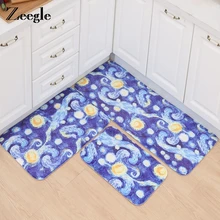 Zeegle Vincent Van Gogh художественный Звездный ночной кухонный коврик Домашний Декор напольный коврик и коврики прикроватный детский Противоскользящий ковер