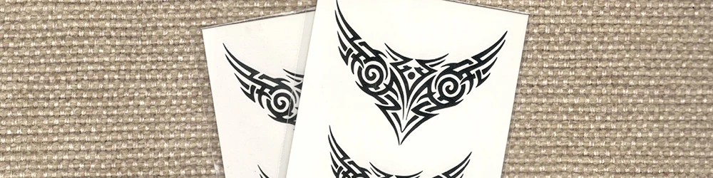 Черные Поддельные Временные татуировки переводные воды племенные тотемные наклейки Красота одноразовые боди-арт Прохладный макияж Live of Song X437