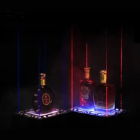 2018 LED Laser Wine Holder led rechargeable luminous  bottle holder LED Laser Beam Sculpture Board Table Lamp Free Logo DIY 4pcs