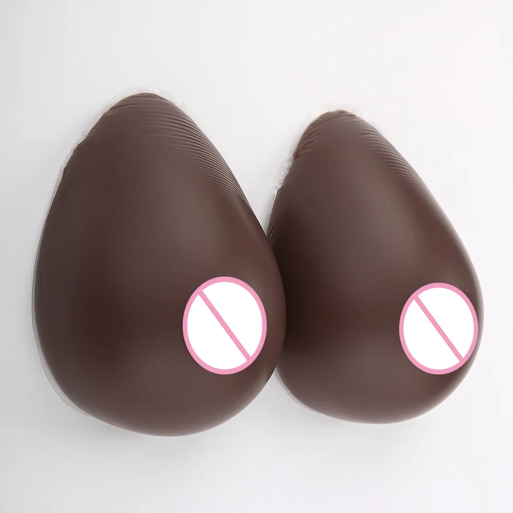 

1000-1600g /pair Silicone Breast Forms Transsexual Shemale Cosplayer Dresss Drop Shape Simulation Fake Chest Boobs