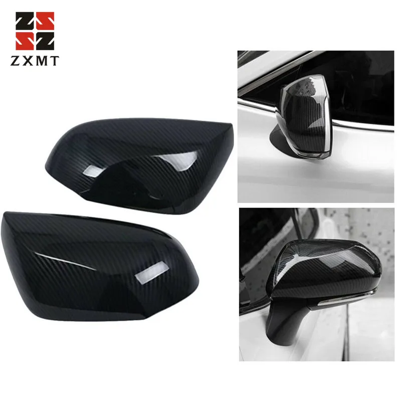 

ZXMT 2Pcs Car Auto Carbon Fiber ABS Side Door Rearview Mirror Cover Trim Accessories FOR TOYOTA CAMRY 2018