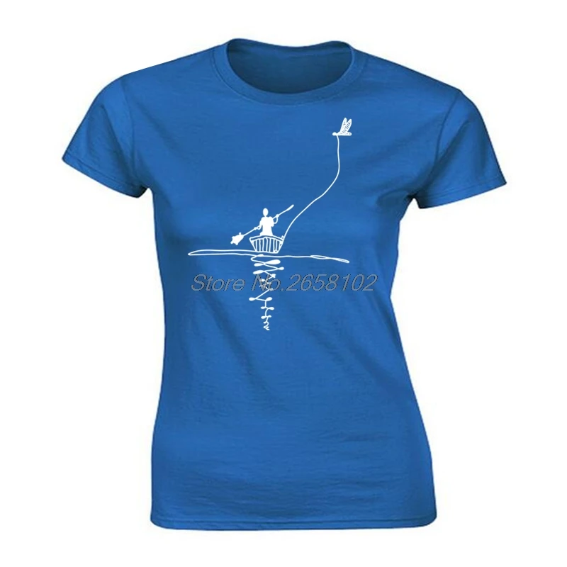 Bird Canoe Print T Shirt women Simple Design T shirts ...
