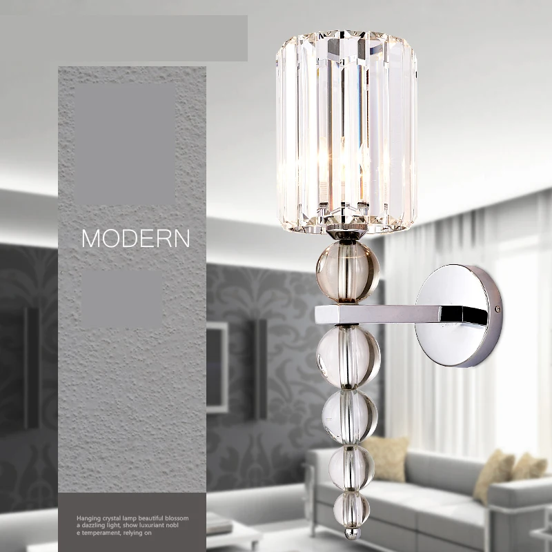 Современный настенный светильник наборный хрустальный шар хромисветодио ...