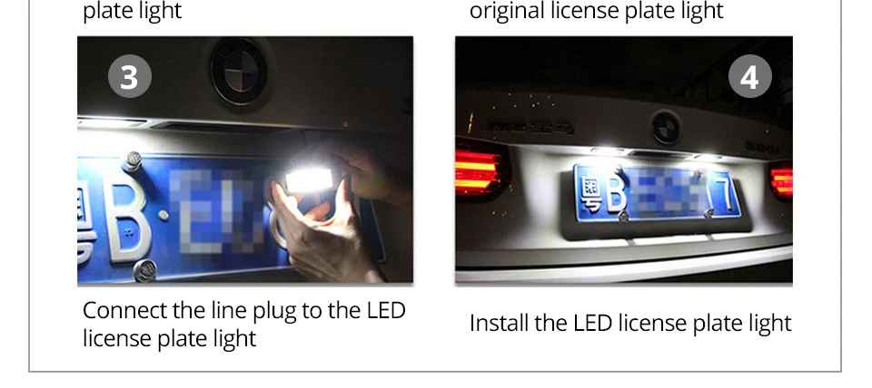 Car Rear License Plate Light for Peugeot_11
