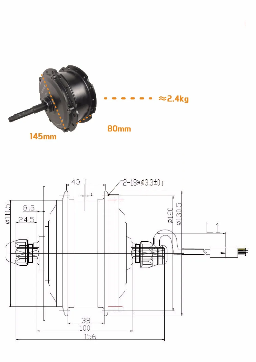 Top 72V 3000W Electric Bicycle eBike Conversion Kits Motor Para Bicicleta 20" 24" 26" 28"  Rear / Front Wheel 1