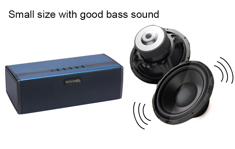 SOMHO S323 Bluetooth беспроводной динамик супер бас портативный динамик s с fm-радио